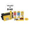 TOKO Core Tune and Wax Kit for Skis and Snowboards - Combi Brush, Diamond File, Edge Tuner, 120g Wax Pack, Transportable Bag view 1