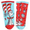 Bioworld Dr. Seuss Socks Kids Cat In The Hat and Fish Crew Socks 2 Pair view 1