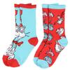 Bioworld Dr. Seuss Socks Kids Cat In The Hat and Fish Crew Socks 2 Pair view 2
