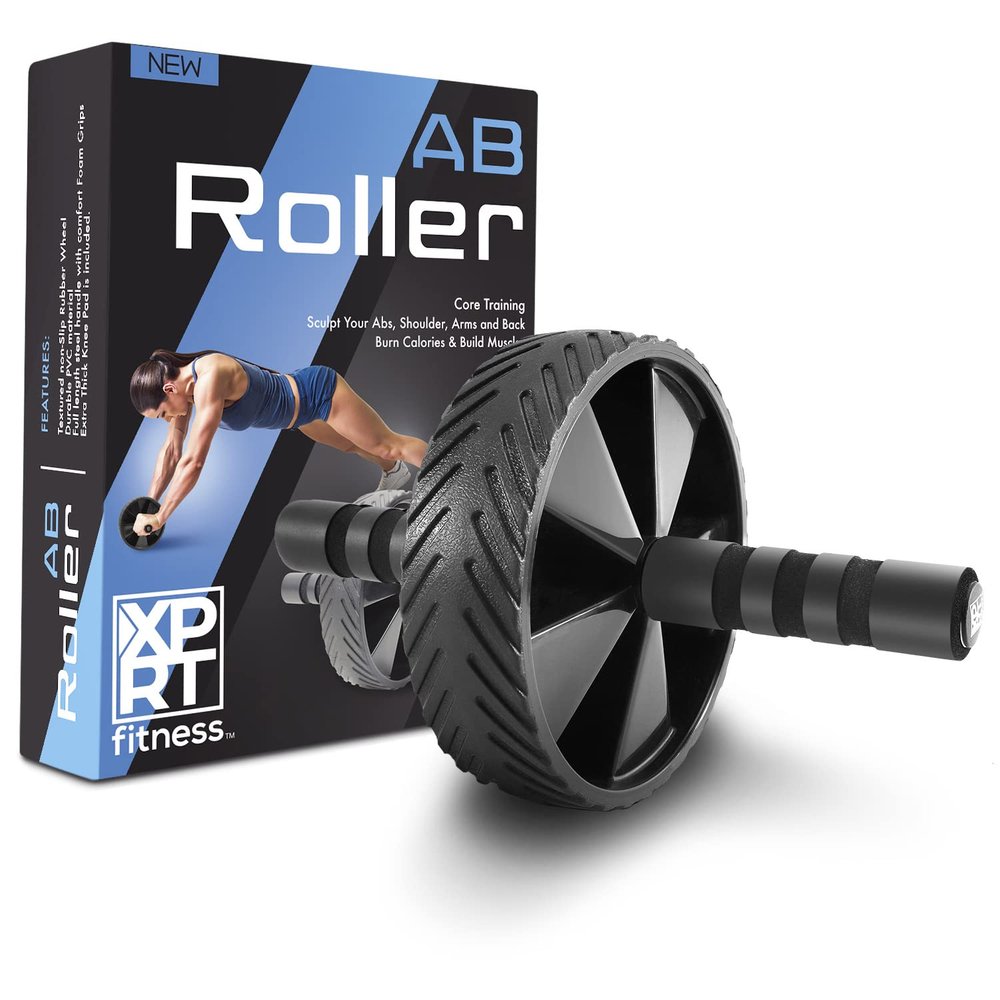 Ab Roller by XPRT Fitness Toning Wheel for Core Exercises Abdomen Training Equipment Ab Rollout Wheel Comfortable Grip and Top Performance At-Home Rolling Workout