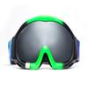 JUST GO Ski Goggles for Skiing Dual-Layer Anti-Fog 100% UV Protection lens Snowboard Goggles, Black and Green Frame/Gray Lens (VLT 20.2%) view 1