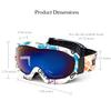 JUST GO Ski Goggles for Skiing Dual-Layer Anti-Fog 100% UV Protection lens Snowboard Goggles, Blue and White Frame/Blue Lens (VLT 21.3%) view 3