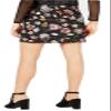 Project 28 NYC Printed Lace-up Mini Skirt Black Floral view 2
