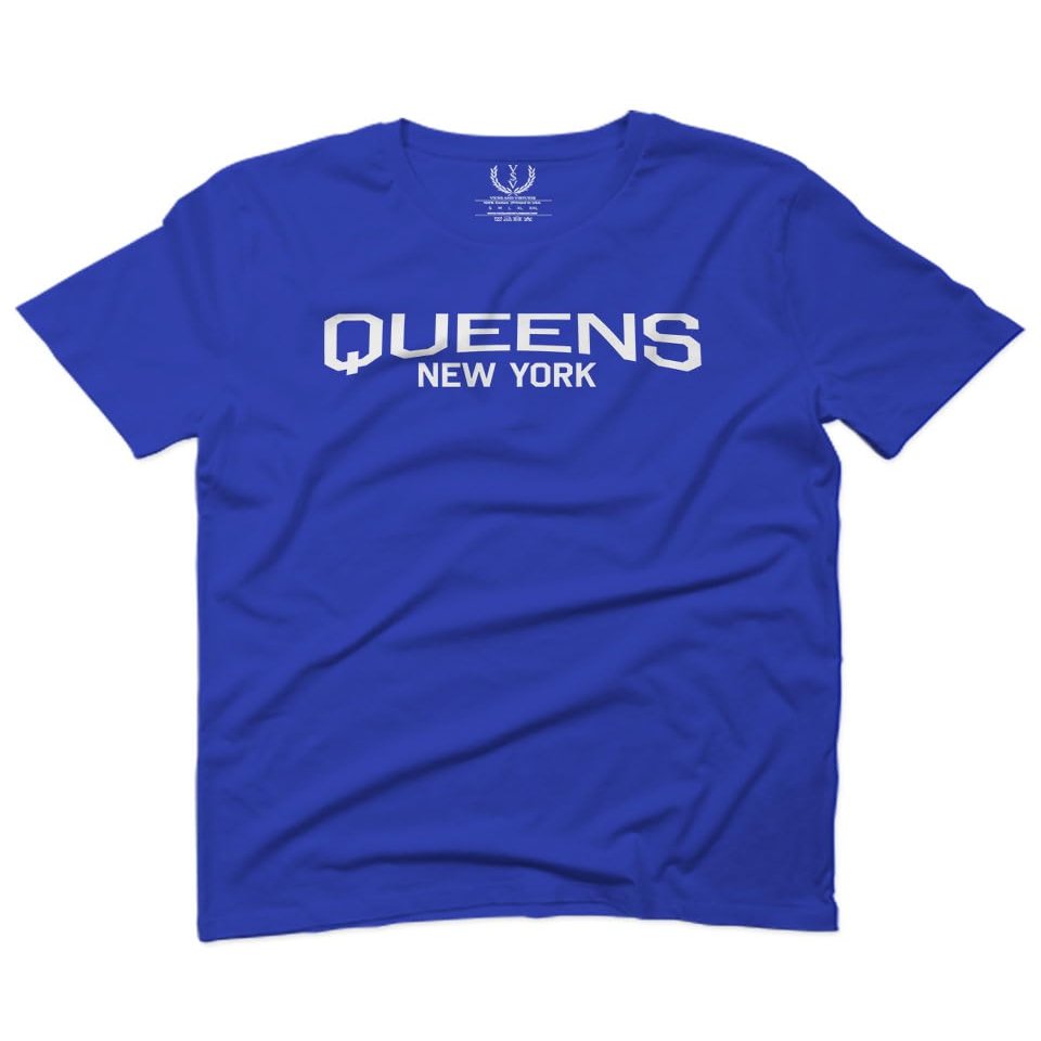 0231. Vintage New York Queens NYC Street wear for Men T Shirt (Royal 2X-Large)