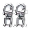 Five Oceans 5" Pin Release Snap Shackle with Swivel Jaw, AISI316 Stainless Steel, 2-Pack - FO448-M2 view 1