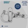 Five Oceans 5" Pin Release Snap Shackle with Swivel Jaw, AISI316 Stainless Steel, 2-Pack - FO448-M2 view 3
