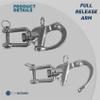 Five Oceans 5" Pin Release Snap Shackle with Swivel Jaw, AISI316 Stainless Steel, 2-Pack - FO448-M2 view 4