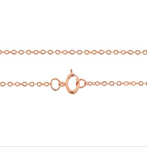14Kt Rose Gold Filled 1.5x1mm 16 Inch Drawn Flat Cable Neck Chain with Clasp - 1pc (6832)/1