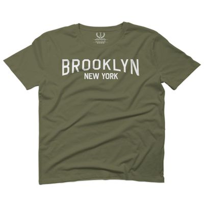 0230. Vintage New York Brooklyn NYC Street wear for Men T Shirt (Olive Green, 2X-Large)