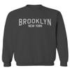 0230. Vintage New York Brooklyn NYC Street wear Men's Crewneck Sweatshirt (Characol Large) Charcoal view 1