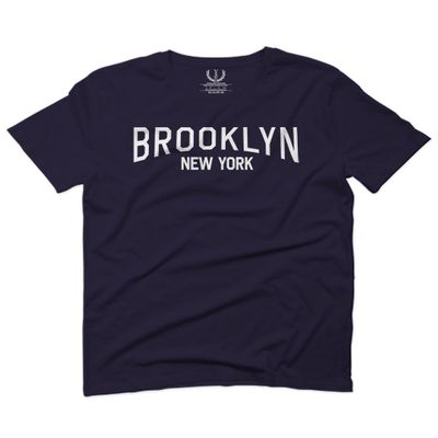 0230. Vintage New York Brooklyn NYC Street wear for Men T Shirt (Navy Blue, 2X-Large)