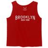0230. Vintage New York Brooklyn NYC Street wear Men's Tank Top (Red, Large) view 1