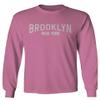 0230. Vintage New York Brooklyn NYC Street wear Men's Long Sleeve t Shirt (Pink 2X Large) view 1