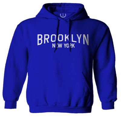 0230. Vintage New York Brooklyn NYC Street wear Sweatshirt Pullover Hoodie (Royal, Medium)