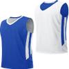 Liberty Imports Youth Boys Reversible Mesh Performance Athletic Basketball Jerseys Blank Team Uniforms for Sports Scrimmage (1 Piece) (Blue/Wht, Youth Small) view 1
