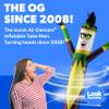 LookOurWay Air Dancers Wacky Waving Inflatable Tube Man Set - 20 Feet Tall Inflatable Dancing Man with Blower for Business Advertising - Mardi Gras Jester view 2