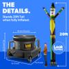LookOurWay Air Dancers Wacky Waving Inflatable Tube Man Set - 20 Feet Tall Inflatable Dancing Man with Blower for Business Advertising - Mardi Gras Jester view 4