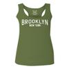 0230. Vintage New York Brooklyn NYC Street wear Women's Tank Top Racerback (Olive, Large) view 1