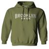 0230. Vintage New York Brooklyn NYC Street wear Sweatshirt Pullover Hoodie (Olive Medium) view 1
