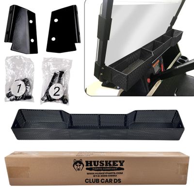 Huskey Golf Cart Baskets Front,One Piece Design Golf Cart Storage Baskets Compatible with Club Car DS 2000.5- up, Gas/Electric Golf Cart, Sturdy and Larger Compartments