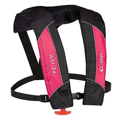 Onyx A/M-24 All Clear Automatic/Manual Inflatable Life Jacket, U.S. Coast Guard Approved, Low Profile, Compact Design, Manual Convertible Inflation Option, Fits 30-52 Chest