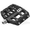CyclingDeal Flat Mountain BMX/MTB Aluminum Bike Sealed Bearing Pedals - Large Bicycle Platform Pedals 9/16" with Anti-Skid Nail - Black view 1
