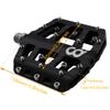 CyclingDeal Flat Mountain BMX/MTB Aluminum Bike Sealed Bearing Pedals - Large Bicycle Platform Pedals 9/16" with Anti-Skid Nail - Black view 2