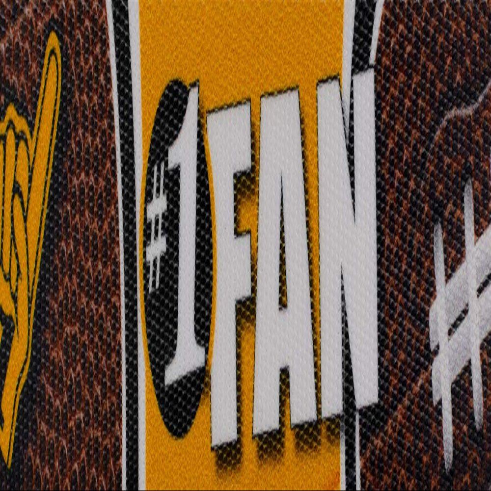 Country Brook Design - Black and Gold Football Fan Polyester Webbing Closeout (1 1/2 Inch, 50 Yards)