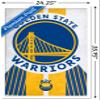 Trends International NBA Golden State Warriors - Logo 19 Wall Poster, 22.375" x 34", White Framed Version view 3