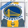 Trends International NBA Golden State Warriors - Logo 19 Wall Poster, 22.375" x 34", Silver Framed Version view 3