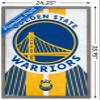 Trends International NBA Golden State Warriors - Logo 19 Wall Poster, 22.375" x 34", Barnwood Framed Version view 3