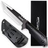 OERLA OLX-004 Tactical Survival Knife with Kydex Sheath, Outdoor Fixed Blade with Belt Clip, 420HC Steel Blade Camping Knife with G10 Handle view 1