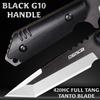 OERLA OLX-004 Tactical Survival Knife with Kydex Sheath, Outdoor Fixed Blade with Belt Clip, 420HC Steel Blade Camping Knife with G10 Handle view 3
