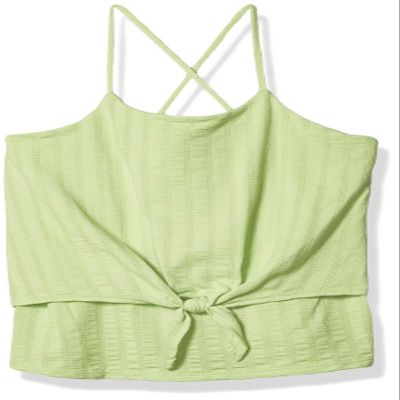 Speechless Tie Front Tank Top Lime
