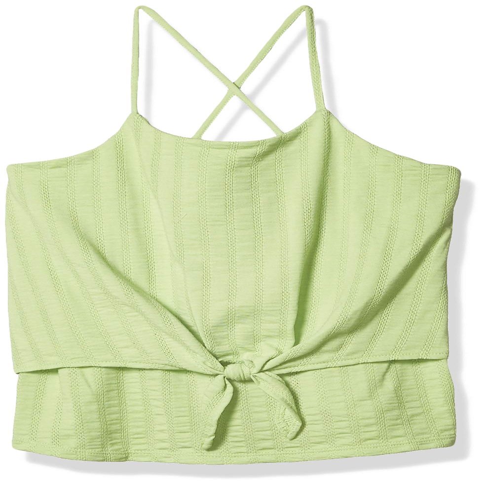 Speechless Tie Front Tank Top Lime