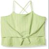 Speechless Tie Front Tank Top Lime view 1