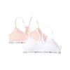 Tommy Hilfiger Girl's 2-Pack Solid Bra (Little Kids/Big Kids) Crystal Rose Medium (8-10 Big Kid)