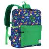 Kasgo Kids School Backpack, 14.5 Inch Lightweight Water-Resistant Primary Preschool Bag for Toddler Boys Girls Ages 5-8, Fits A4 Folder, with Chest Strap & Name Tag, Dinosaur Patchwork view 1