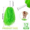Faxco 12Pack Plastic Pom Poms Cheerleading Pom Poms Sports Dance Cheer Plastic Pom Pom for Rooters,Cheering Squard,Cheering Team (Green) view 2