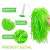 Faxco 12Pack Plastic Pom Poms Cheerleading Pom Poms Sports Dance Cheer Plastic Pom Pom for Rooters,Cheering Squard,Cheering Team (Green) view 3