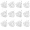 Faxco 12Pack Plastic Pom Poms Cheerleading Pom Poms Sports Dance Cheer Plastic Pom Pom for Rooters,Cheering Squard,Cheering Team (White) view 1