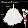 Faxco 12Pack Plastic Pom Poms Cheerleading Pom Poms Sports Dance Cheer Plastic Pom Pom for Rooters,Cheering Squard,Cheering Team (White) view 2