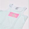 Calvin Klein Kids Girl's 2-Piece Cute Tank Top and Cozy Bottom Short Pajama Set, White Mint Stripe, 7-8 view 3