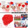Faxco 12Pack Plastic Pom Poms Cheerleading Pom Poms Sports Dance Cheer Plastic Pom Pom for Rooters,Cheering Squard,Cheering Team (Red) view 3