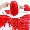 Faxco 12Pack Plastic Pom Poms Cheerleading Pom Poms Sports Dance Cheer Plastic Pom Pom for Rooters,Cheering Squard,Cheering Team (Red) view 4