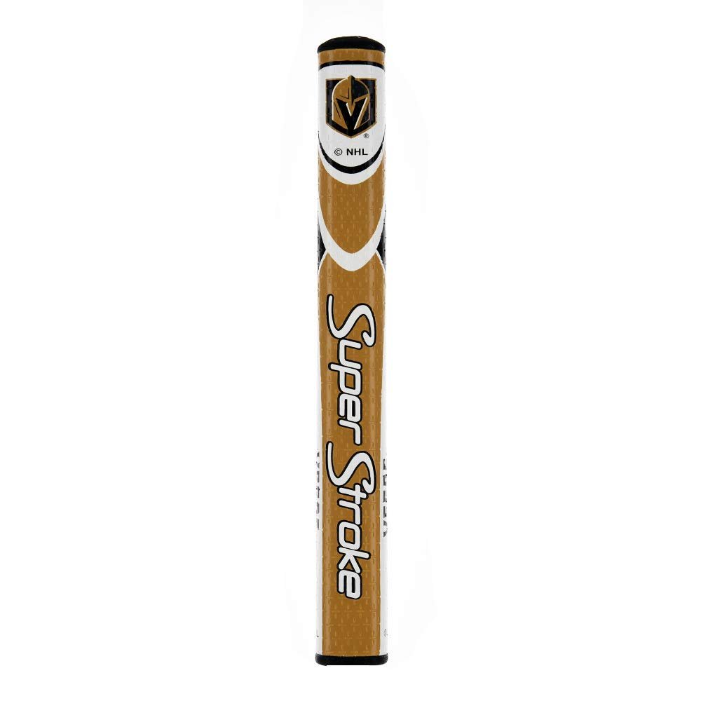 SuperStroke NHL Golf Putter Grip, Las Vegas Golden Knights (Mid Slim 2.0) | Officially Licensed Through Team Golf | Cross-Traction Surface Texture and Oversized Profile | Even Grip Pressure