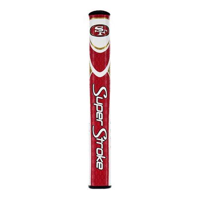 SuperStroke NFL Golf Putter Grip, San Francisco 49ers (Mid Slim 2.0) | Cross-Traction Surface Texture and Oversized Profile | Even Grip Pressure for a More Consistent Stroke | Non-Slip Grip