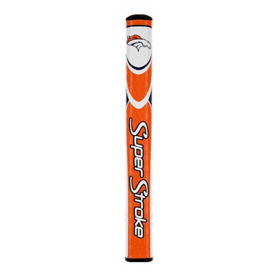 SuperStroke NFL Golf Putter Grip, Denver Broncos (Mid Slim 2.0) | Cross-Traction Surface Texture and Oversized Profile | Even Grip Pressure for a More Consistent Stroke | Non-Slip Grip, Orange/Navy (TS040149)