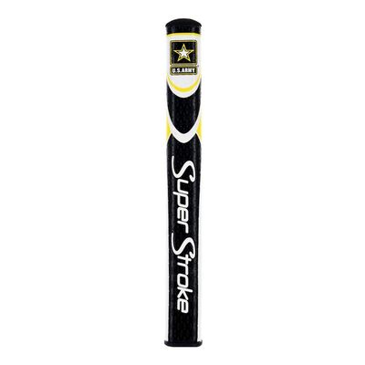 SuperStroke Military Golf Putter Grip, Army (Mid Slim 2.0) | Cross-Traction Surface Texture and Oversized Profile | Even Grip Pressure for a More Consistent Stroke | Non-Slip Grip,Black/Gold