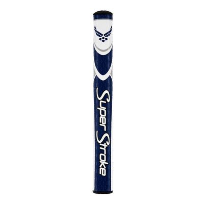 SuperStroke Military Golf Putter Grip, Air Force (Mid Slim 2.0) | Cross-Traction Surface Texture and Oversized Profile | Even Grip Pressure for a More Consistent Stroke | Non-Slip Grip, Red/Gold/White (TS040153)